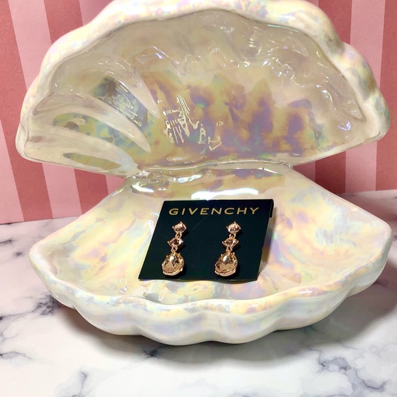 GIVENCHY Rose Gold/Champagne Drop Earrings with Post Backs - Picture 9 of 16